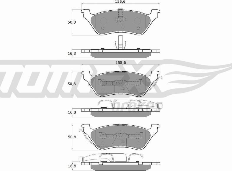 TOMEX brakes TX 15-31 - Тормозные колодки, дисковые, комплект parts5.com