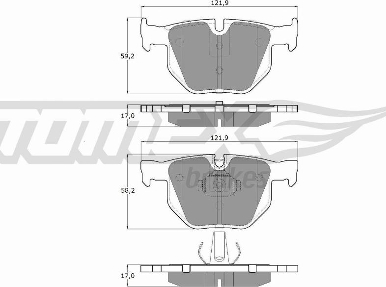 TOMEX brakes TX 15-24 - Тормозные колодки, дисковые, комплект parts5.com