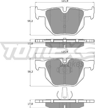 TOMEX brakes TX 15-24 - Тормозные колодки, дисковые, комплект parts5.com