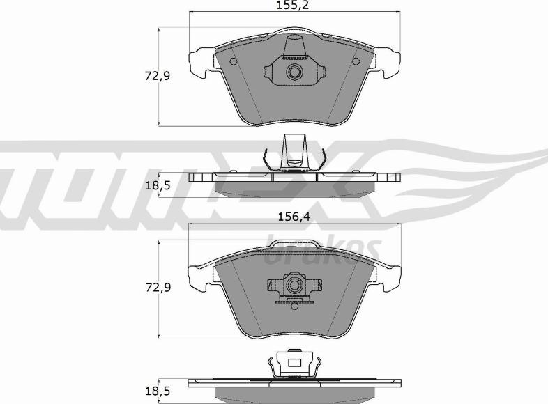 TOMEX brakes TX 15-26 - Тормозные колодки, дисковые, комплект parts5.com