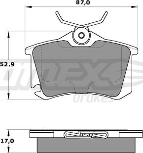 TOMEX brakes TX 15-22 - Тормозные колодки, дисковые, комплект parts5.com