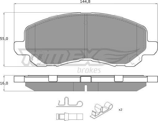 TOMEX brakes TX 15-27 - Тормозные колодки, дисковые, комплект parts5.com