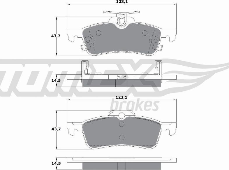 TOMEX brakes TX 15-79 - Тормозные колодки, дисковые, комплект parts5.com