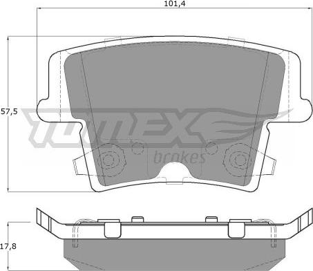 TOMEX brakes TX 15-72 - Тормозные колодки, дисковые, комплект parts5.com