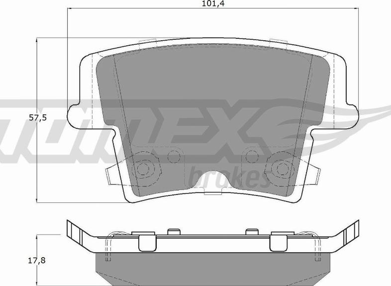 TOMEX brakes TX 15-72 - Тормозные колодки, дисковые, комплект parts5.com