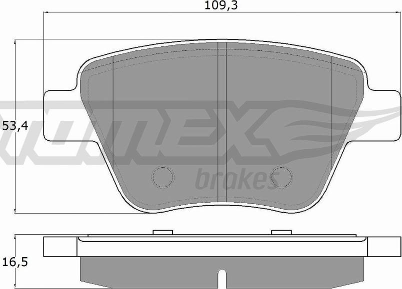 TOMEX brakes TX 16-59 - Тормозные колодки, дисковые, комплект parts5.com