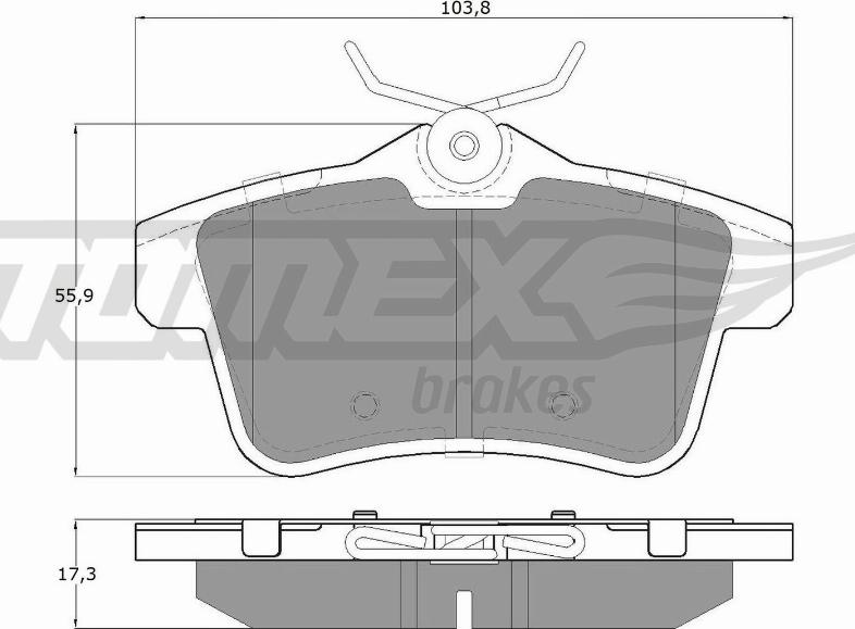 TOMEX brakes TX 16-60 - Тормозные колодки, дисковые, комплект parts5.com