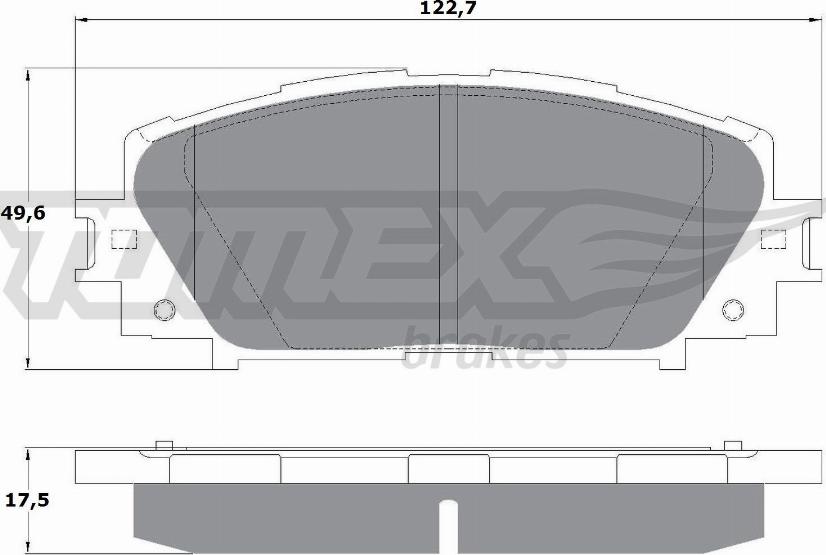 TOMEX brakes TX 16-09 - Тормозные колодки, дисковые, комплект parts5.com