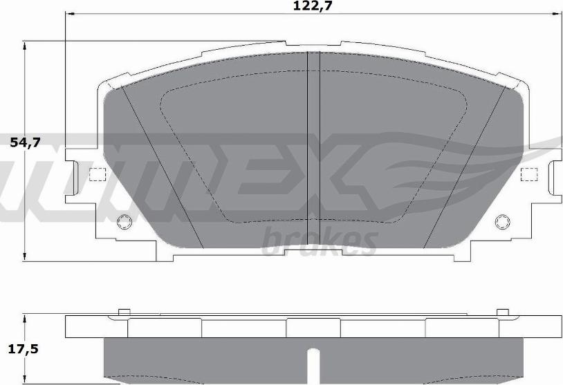 TOMEX brakes TX 16-10 - Тормозные колодки, дисковые, комплект parts5.com