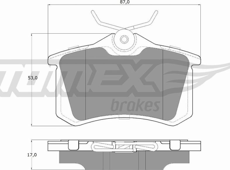 TOMEX brakes TX 16-24 - Тормозные колодки, дисковые, комплект parts5.com