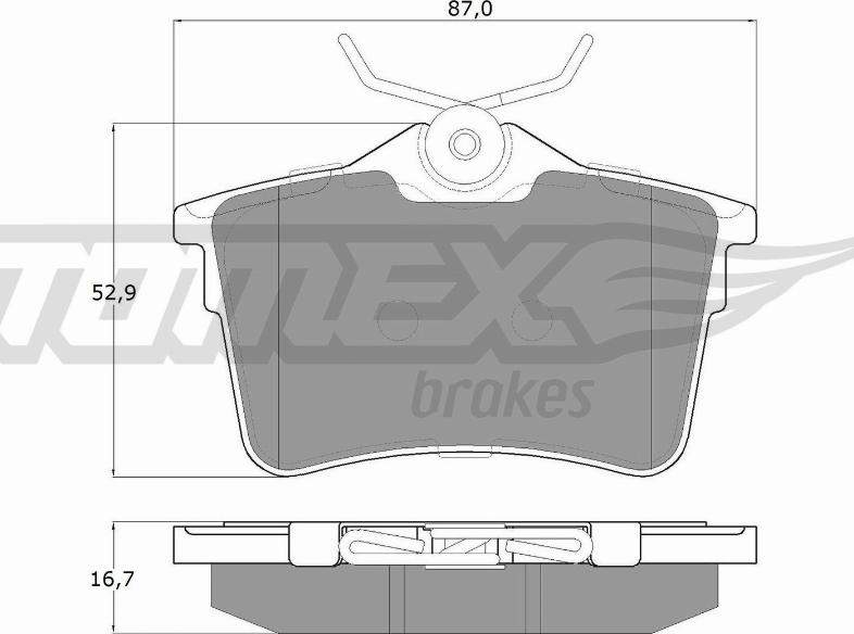 TOMEX brakes TX 16-26 - Тормозные колодки, дисковые, комплект parts5.com