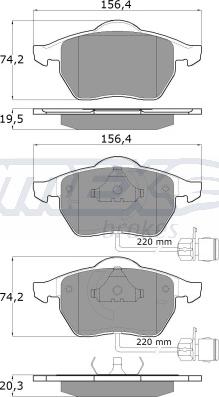 TOMEX brakes TX 10-941 - Тормозные колодки, дисковые, комплект parts5.com