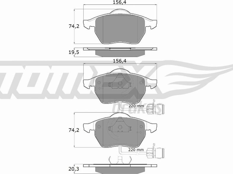 TOMEX brakes TX 10-941 - Тормозные колодки, дисковые, комплект parts5.com