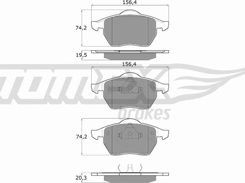 TOMEX brakes TX 10-94 - Тормозные колодки, дисковые, комплект parts5.com