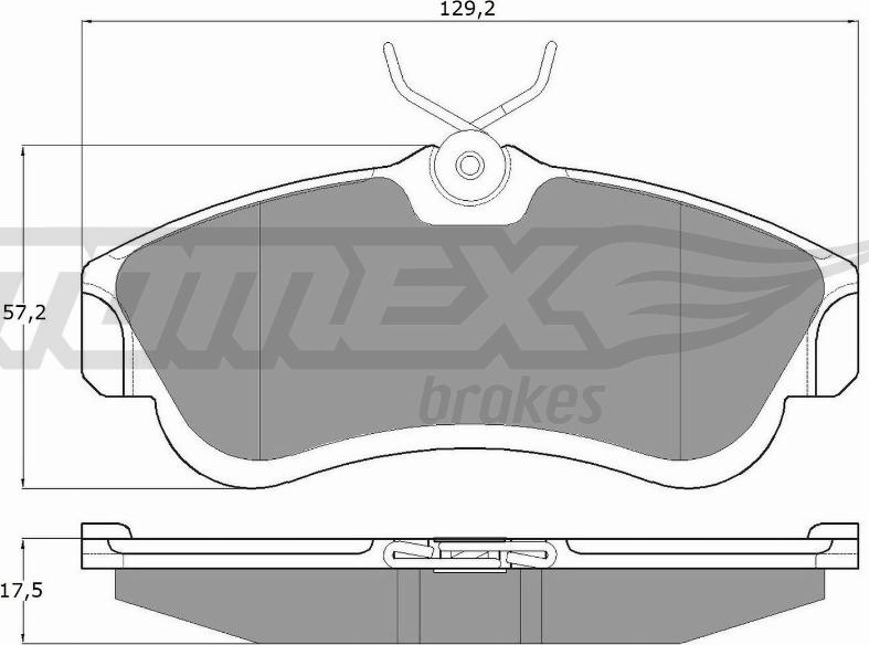 TOMEX brakes TX 10-95 - Тормозные колодки, дисковые, комплект parts5.com