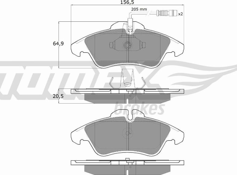 TOMEX brakes TX 10-931 - Тормозные колодки, дисковые, комплект parts5.com