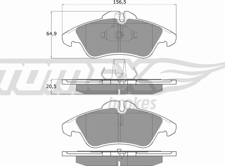 TOMEX brakes TX 10-93 - Тормозные колодки, дисковые, комплект parts5.com