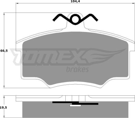 TOMEX brakes TX 10-57 - Тормозные колодки, дисковые, комплект parts5.com