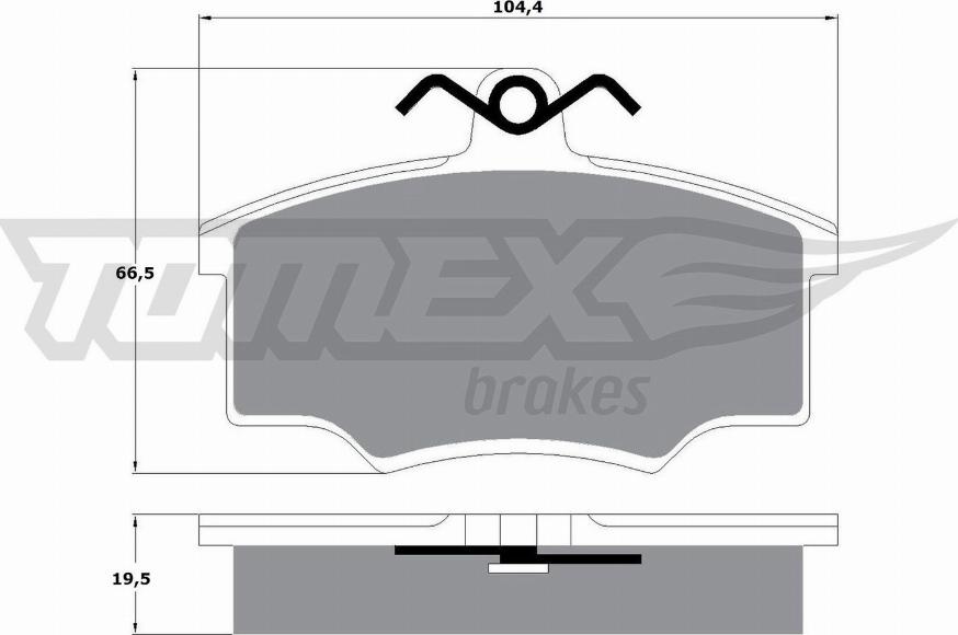 TOMEX brakes TX 10-57 - Тормозные колодки, дисковые, комплект parts5.com