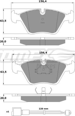 TOMEX brakes TX 10-691 - Тормозные колодки, дисковые, комплект parts5.com