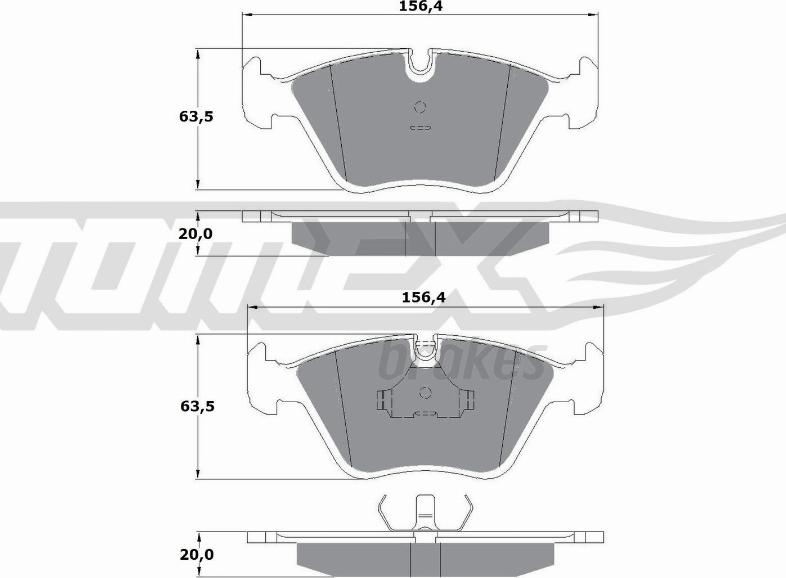 TOMEX brakes TX 10-69 - Тормозные колодки, дисковые, комплект parts5.com