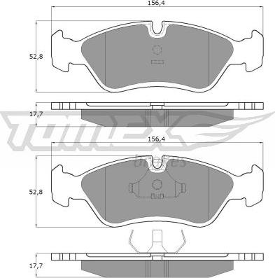 TOMEX brakes TX 10-68 - Тормозные колодки, дисковые, комплект parts5.com