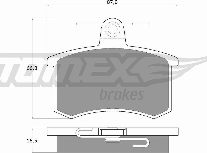 TOMEX brakes TX 10-62 - Тормозные колодки, дисковые, комплект parts5.com