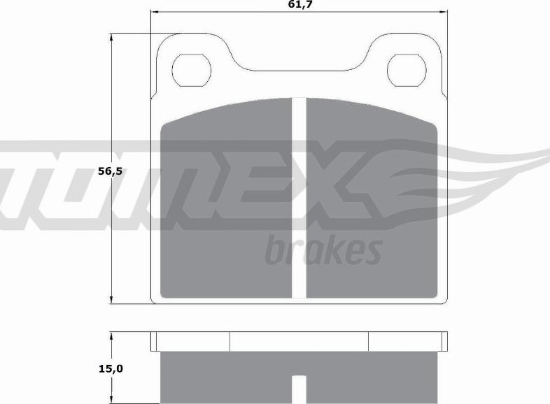 TOMEX brakes TX 10-19 - Тормозные колодки, дисковые, комплект parts5.com