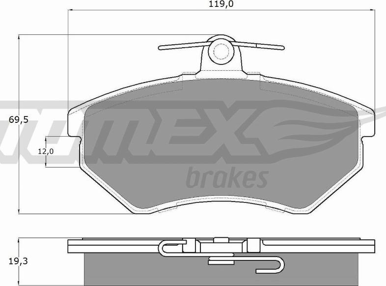 TOMEX brakes TX 10-11 - Тормозные колодки, дисковые, комплект parts5.com