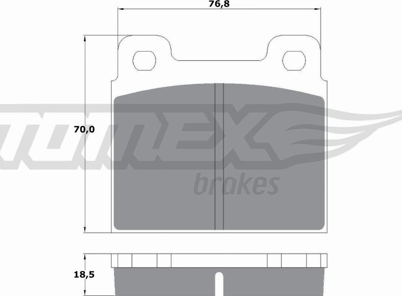 TOMEX brakes TX 10-181 - Тормозные колодки, дисковые, комплект parts5.com