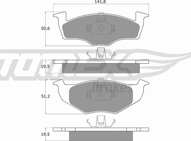 TOMEX brakes TX 10-86 - Тормозные колодки, дисковые, комплект parts5.com