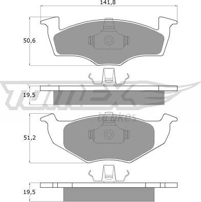 TOMEX brakes TX 10-86 - Тормозные колодки, дисковые, комплект parts5.com