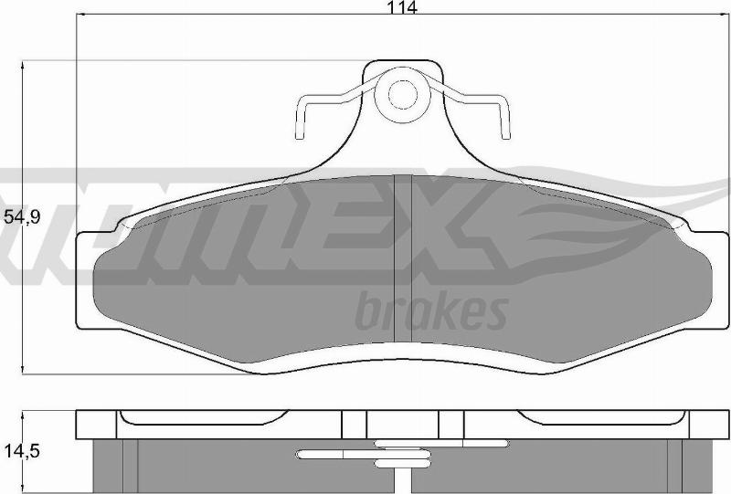 TOMEX brakes TX 10-81 - Тормозные колодки, дисковые, комплект parts5.com