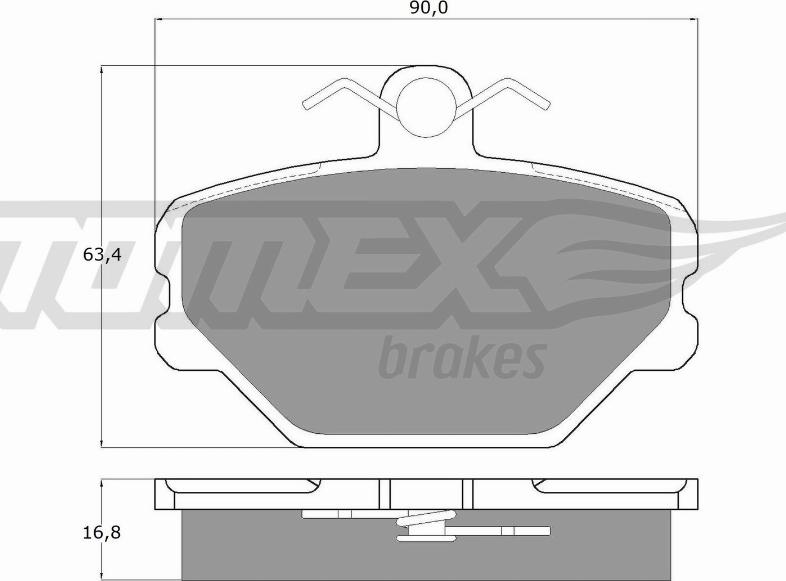 TOMEX brakes TX 10-39 - Тормозные колодки, дисковые, комплект parts5.com