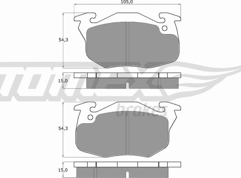 TOMEX brakes TX 10-35 - Тормозные колодки, дисковые, комплект parts5.com