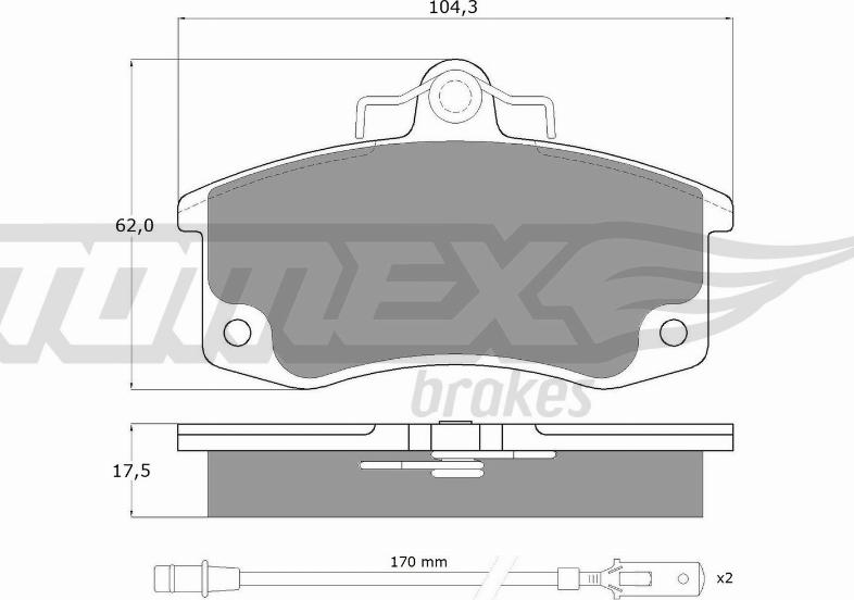 TOMEX brakes TX 10-361 - Тормозные колодки, дисковые, комплект parts5.com