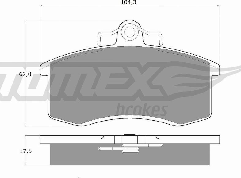 TOMEX brakes TX 10-36 - Тормозные колодки, дисковые, комплект parts5.com