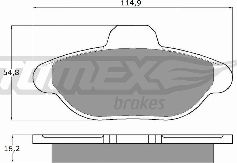 TOMEX brakes TX 10-33 - Тормозные колодки, дисковые, комплект parts5.com