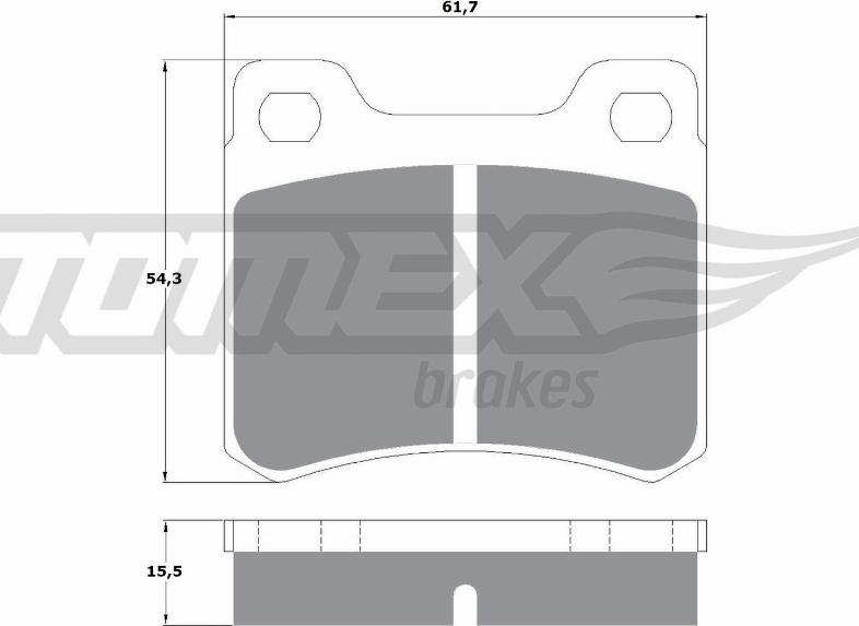 TOMEX brakes TX 10-371 - Тормозные колодки, дисковые, комплект parts5.com