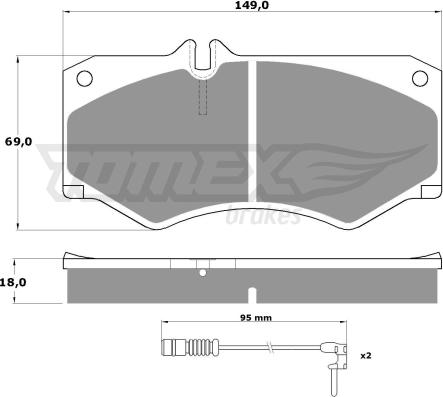 TOMEX brakes TX 10-201 - Тормозные колодки, дисковые, комплект parts5.com