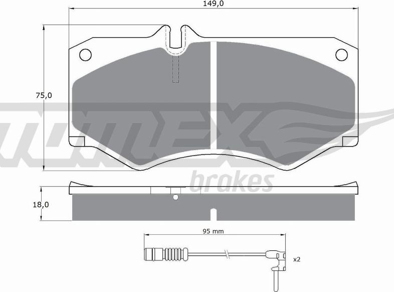 TOMEX brakes TX 10-201 - Тормозные колодки, дисковые, комплект parts5.com