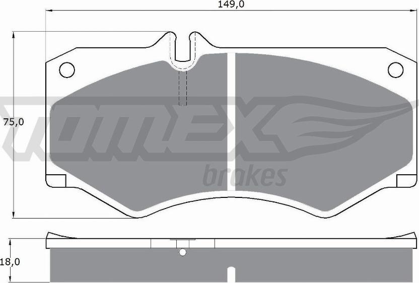 TOMEX brakes TX 10-20 - Тормозные колодки, дисковые, комплект parts5.com