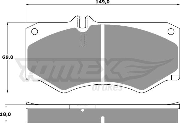 TOMEX brakes TX 10-20 - Тормозные колодки, дисковые, комплект parts5.com