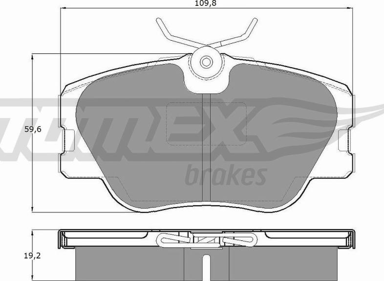 TOMEX brakes TX 10-21 - Тормозные колодки, дисковые, комплект parts5.com