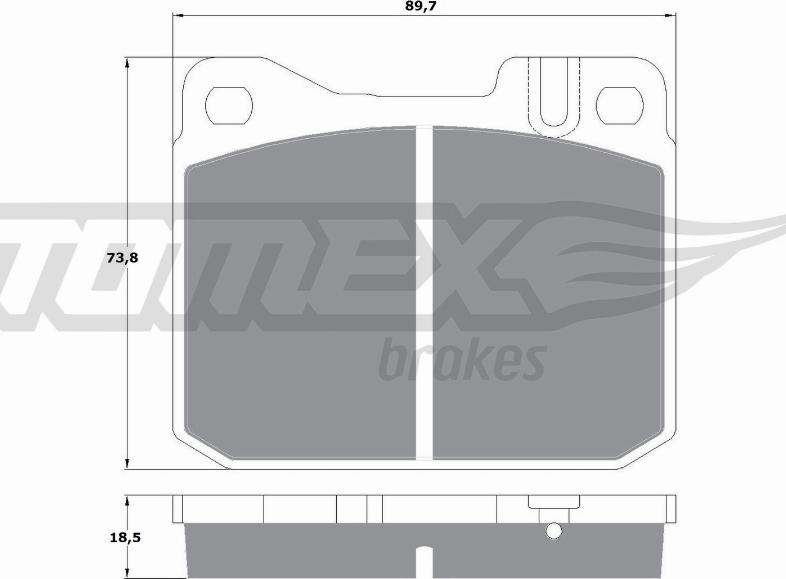 TOMEX brakes TX 10-224 - Тормозные колодки, дисковые, комплект parts5.com