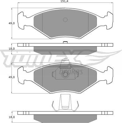 TOMEX brakes TX 10-793 - Тормозные колодки, дисковые, комплект parts5.com