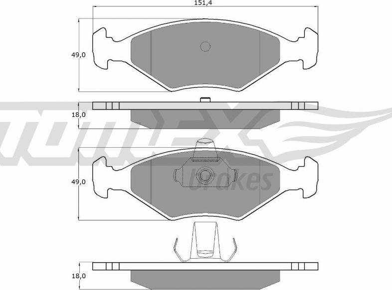 TOMEX brakes TX 10-793 - Тормозные колодки, дисковые, комплект parts5.com