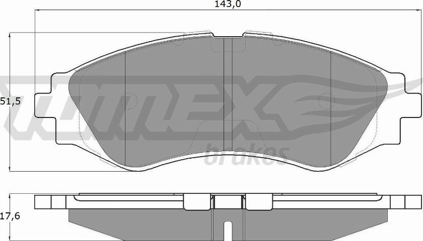 TOMEX brakes TX 10-74 - Тормозные колодки, дисковые, комплект parts5.com