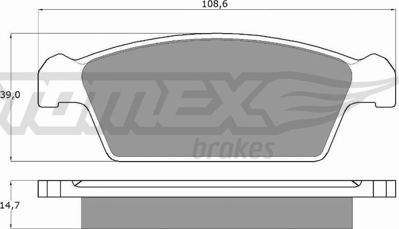 TOMEX brakes TX 10-75 - Тормозные колодки, дисковые, комплект parts5.com