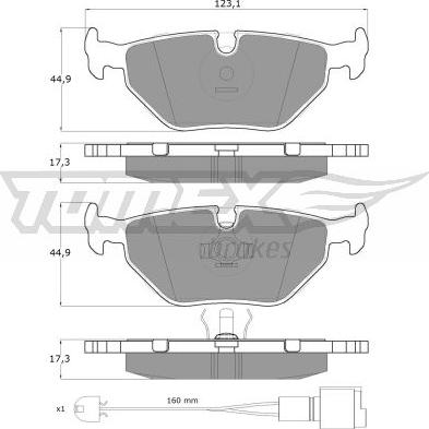 TOMEX brakes TX 10-701 - Тормозные колодки, дисковые, комплект parts5.com